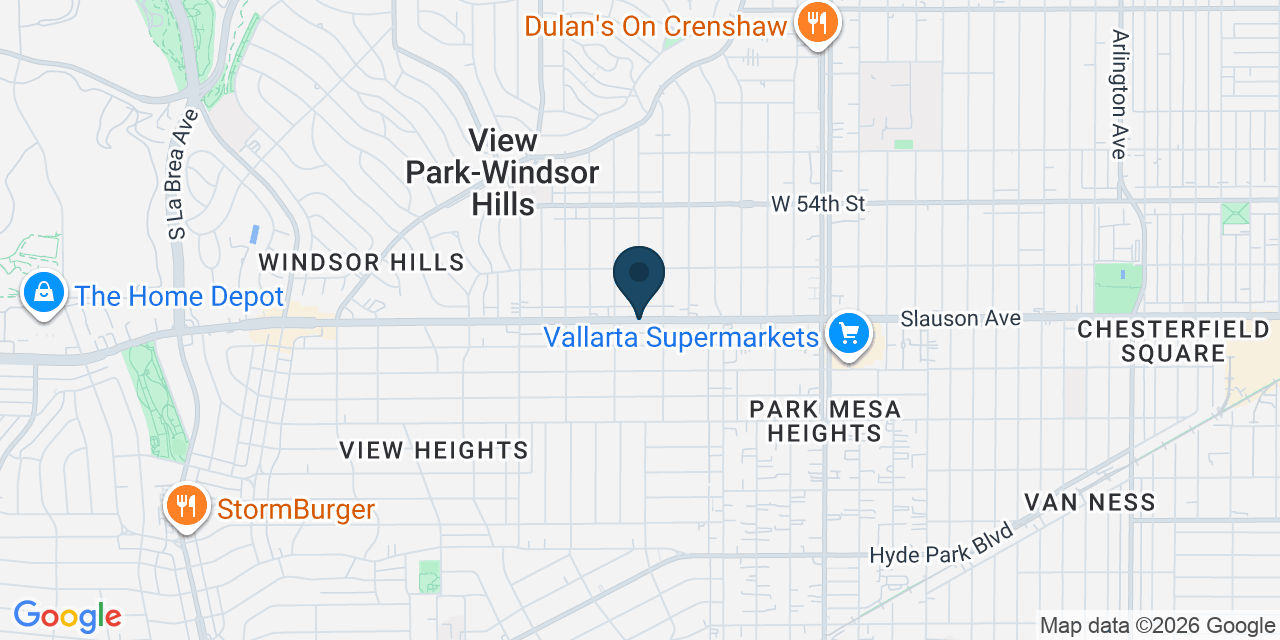 Map showing View Park-Windsor Hills, Los Angeles County, CA