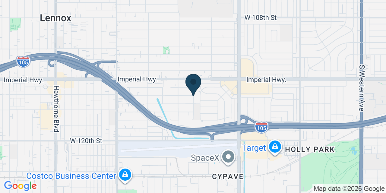 Map showing Inglewood, Los Angeles County, CA