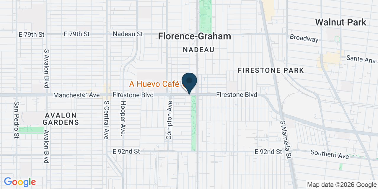 Map showing Florence-Graham, Los Angeles County, CA