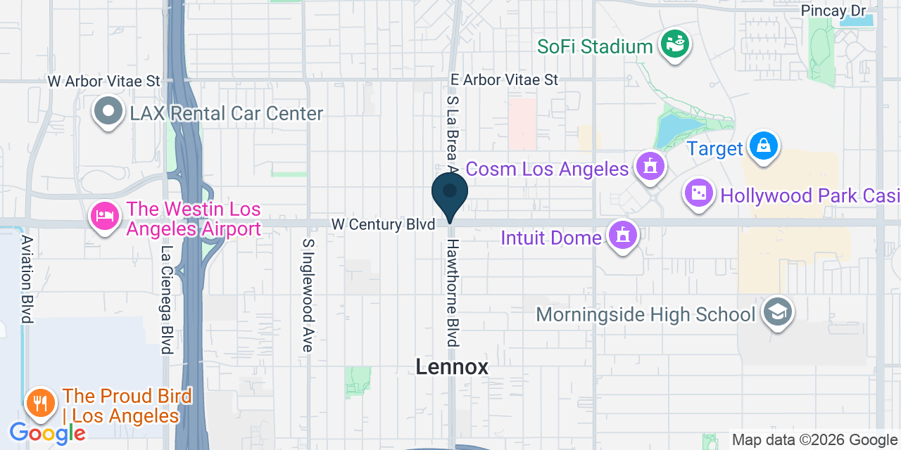 Map showing Inglewood, Los Angeles County, CA