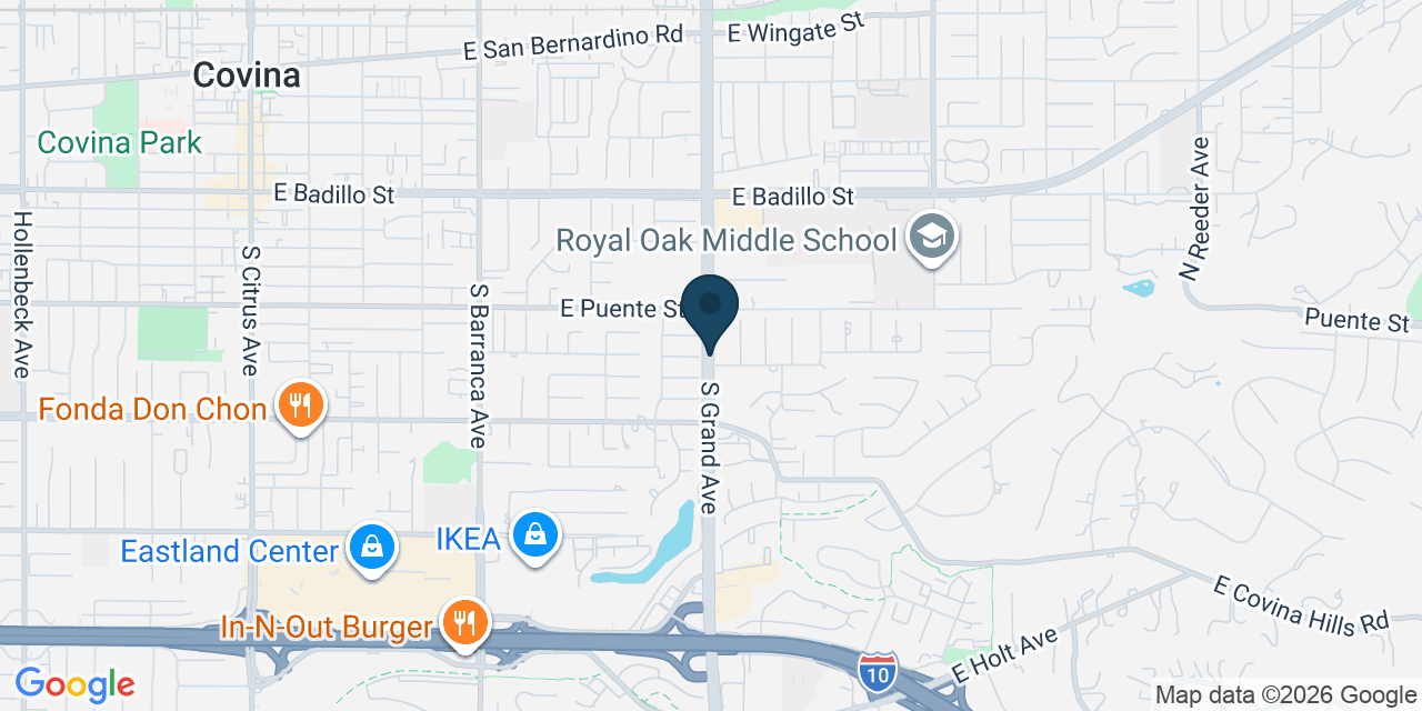 Map showing Los Angeles County, CA