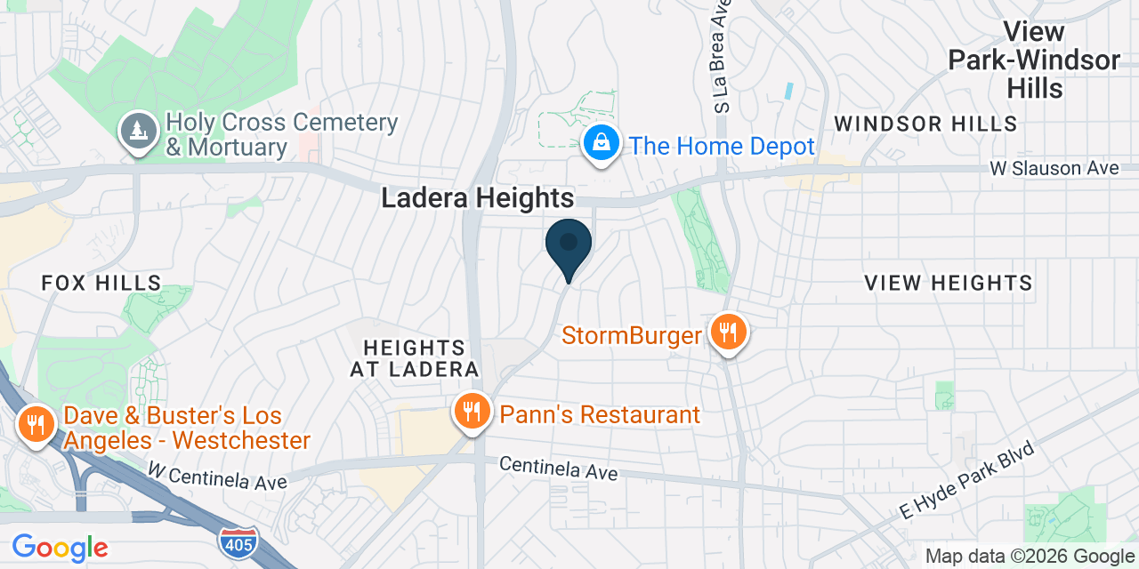 Map showing Ladera Heights, Los Angeles County, CA