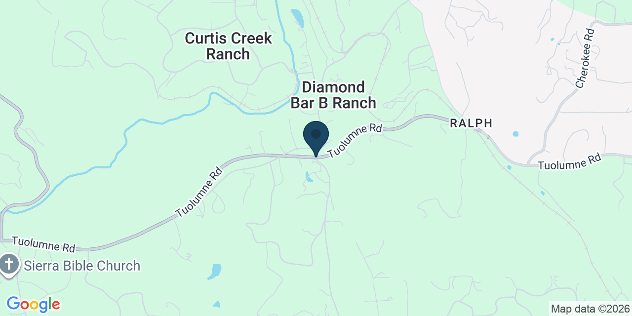Map showing Tuolumne County, CA