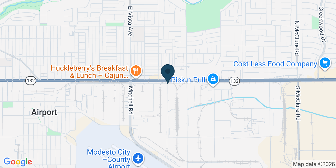 Map showing Stanislaus County, CA