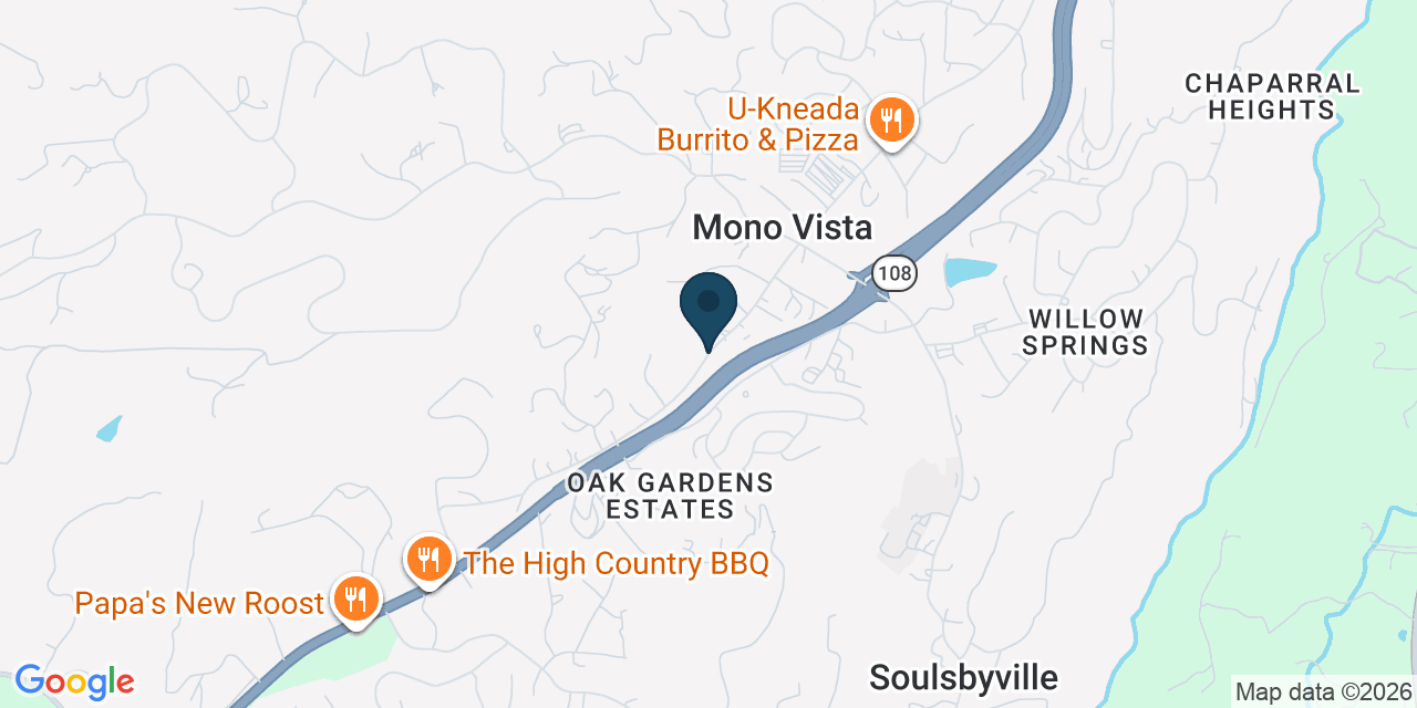 Map showing Mono Vista, Tuolumne County, CA