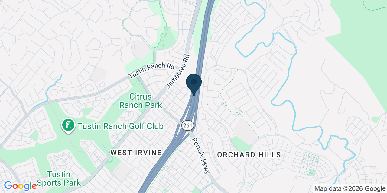 Map showing Orange County, CA