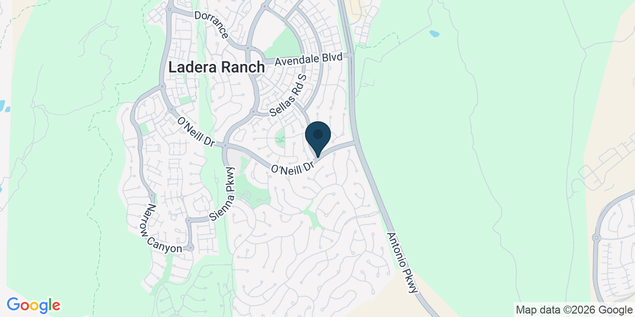 Map showing Ladera Ranch, Orange County, CA
