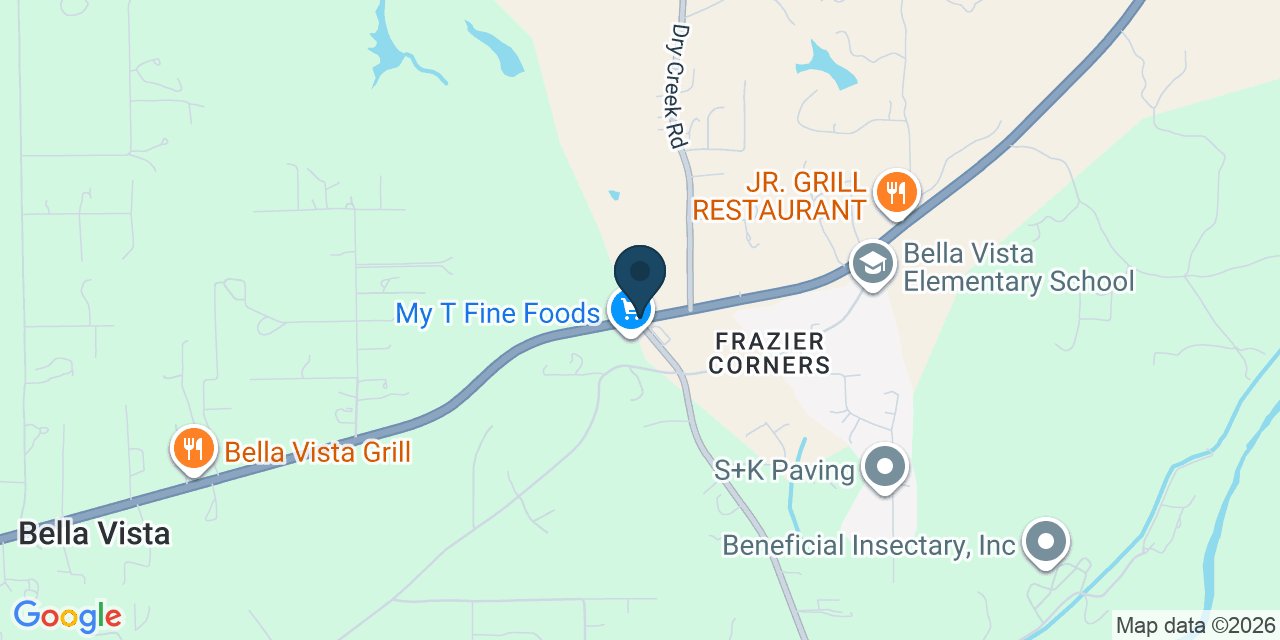 Map showing Bella Vista, Shasta County, CA