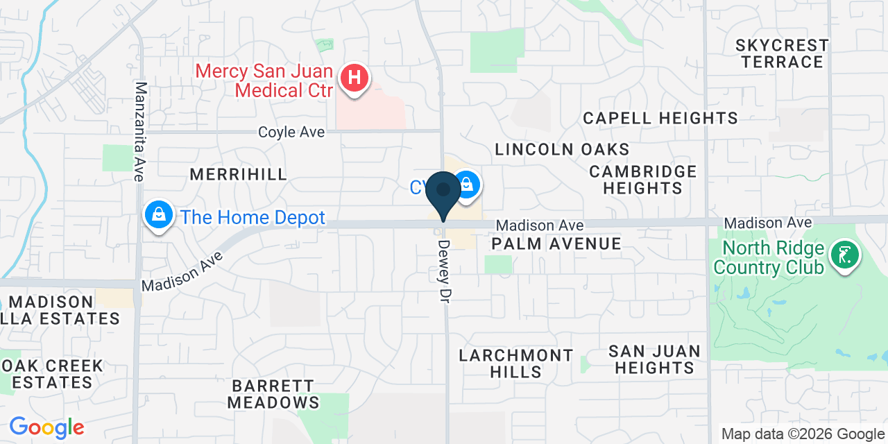 Map showing Carmichael, Sacramento County, CA