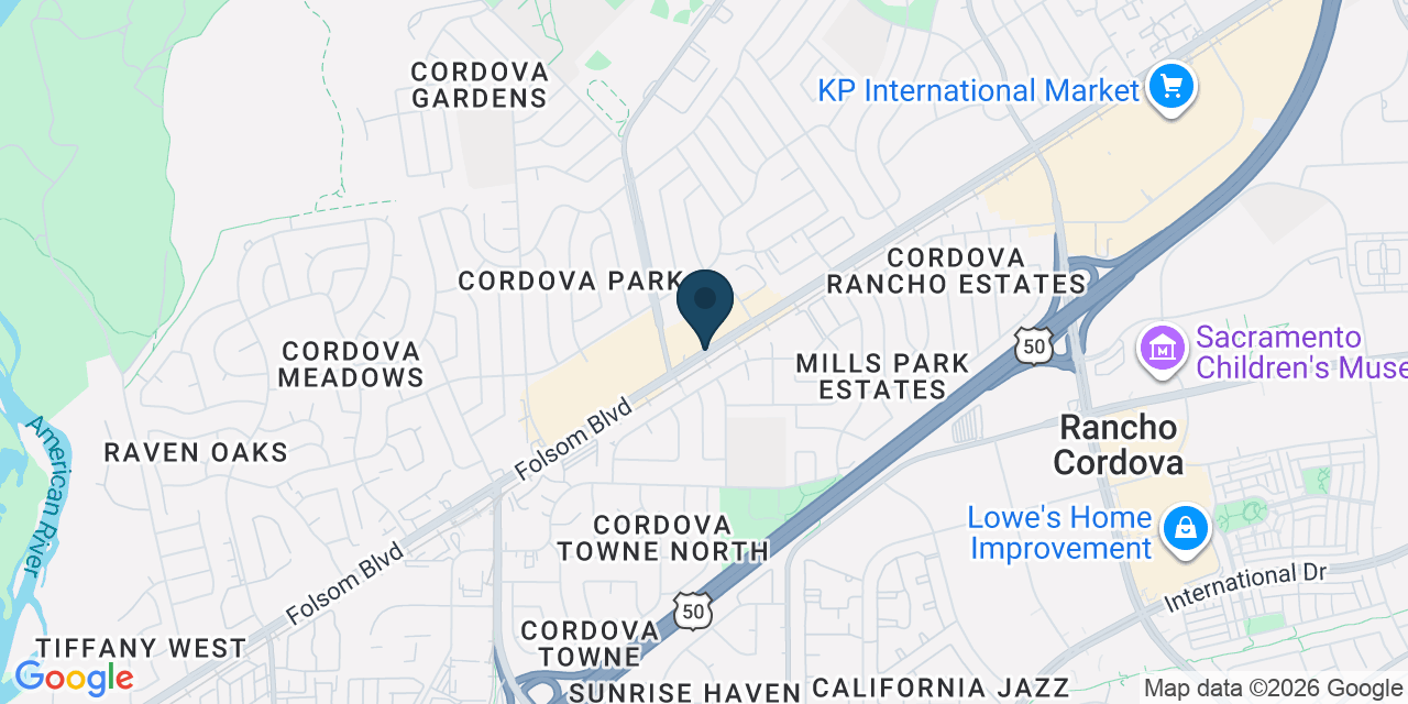 Map showing Sacramento County, CA
