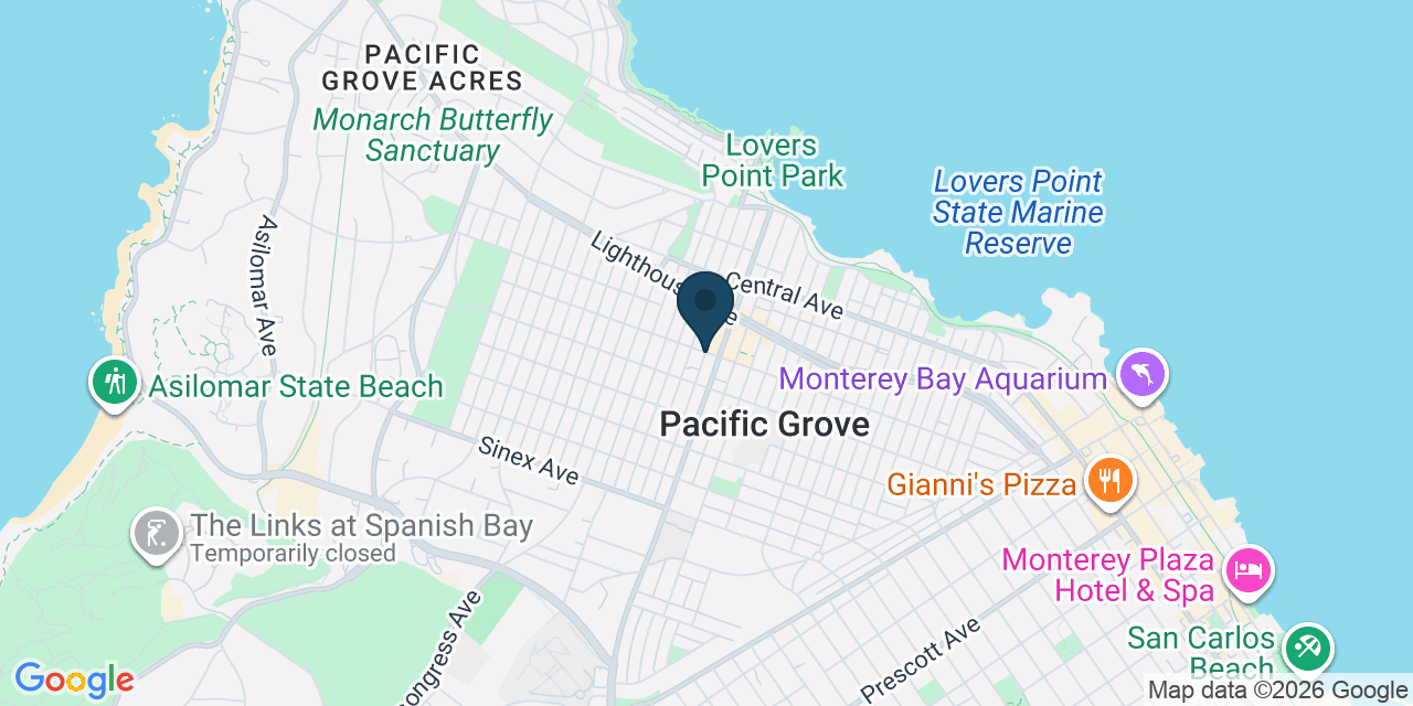 Map showing Pacific Grove, Monterey County, CA