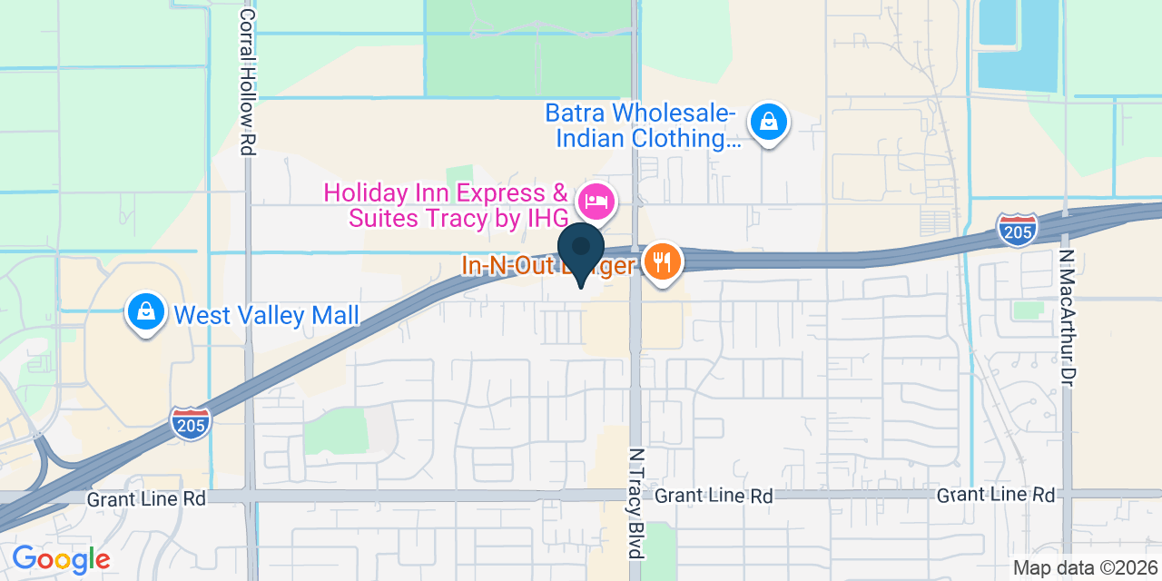 Map showing Tracy, San Joaquin County, CA