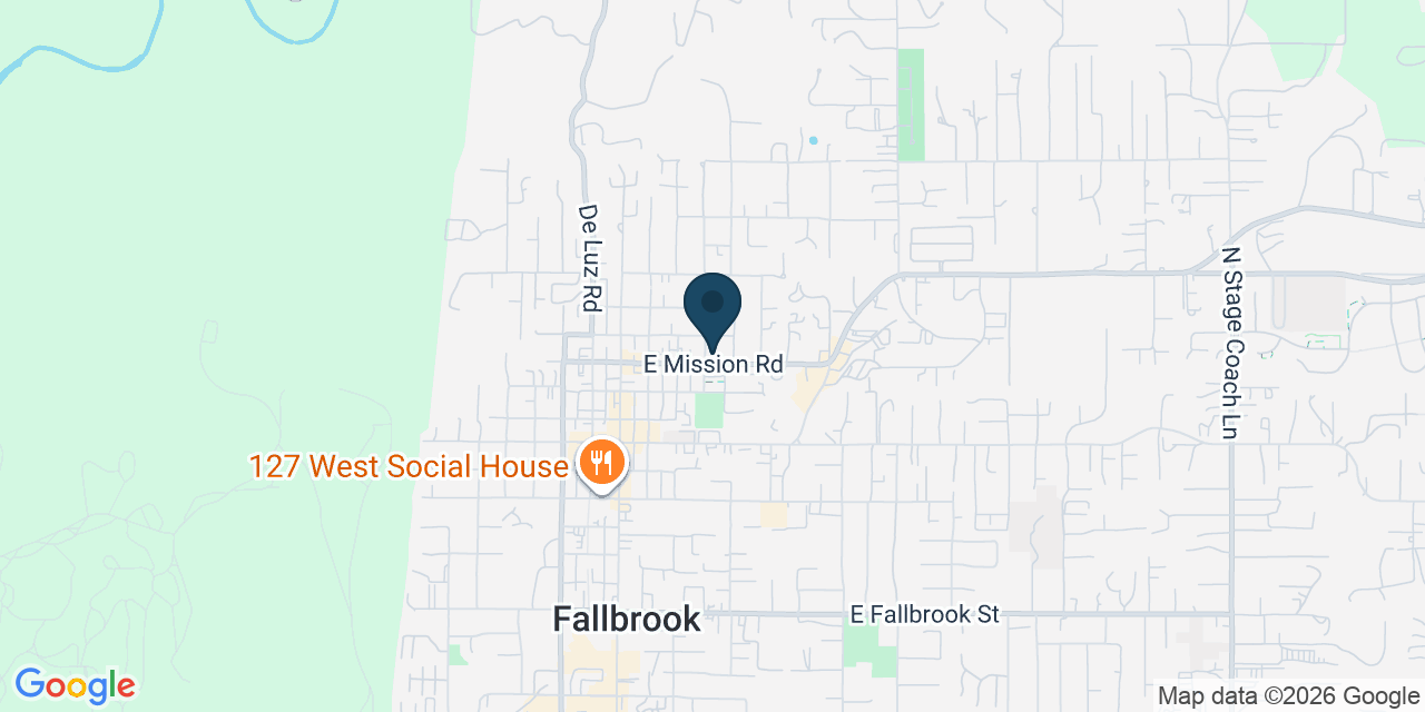 Map showing Fallbrook, San Diego County, CA
