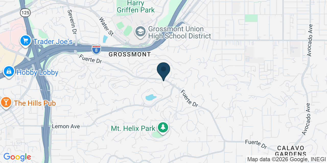 Map showing La Mesa, San Diego County, CA
