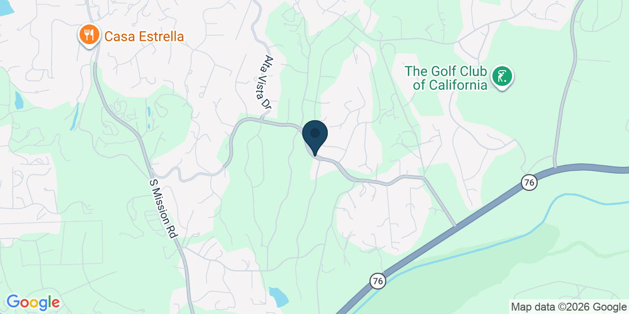 Map showing San Diego County, CA