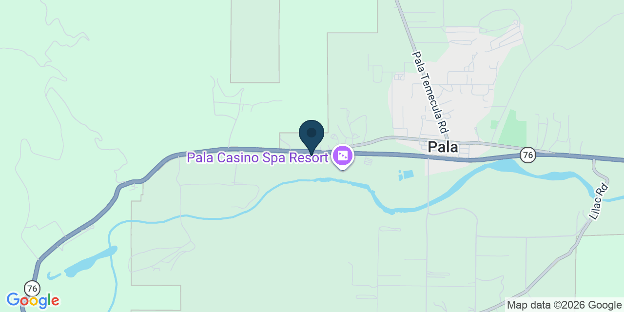 Map showing Pala, San Diego County, CA