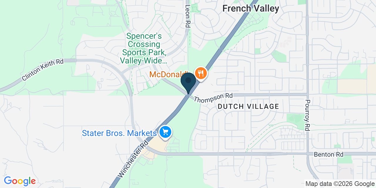 Map showing French Valley, Riverside County, CA