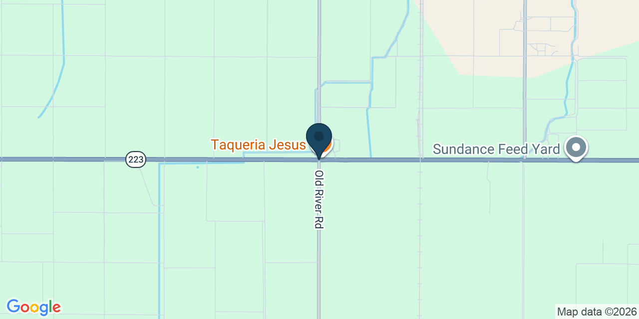 Map showing Kern County, CA