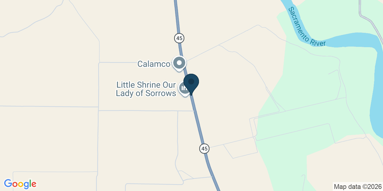 Map showing Meridian, Colusa County, CA