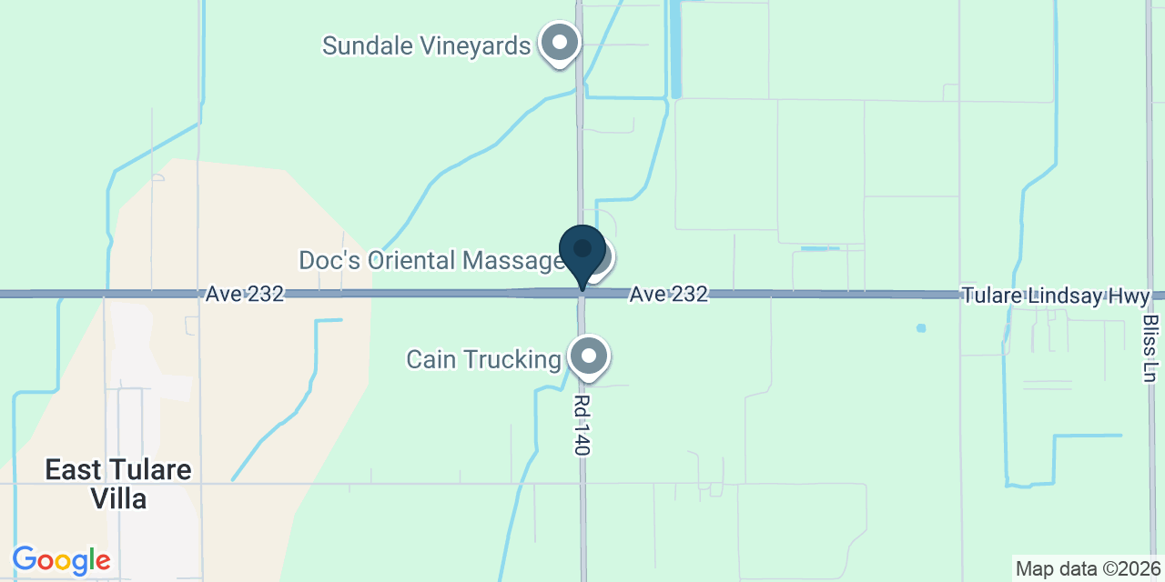 Map showing Tulare County, CA