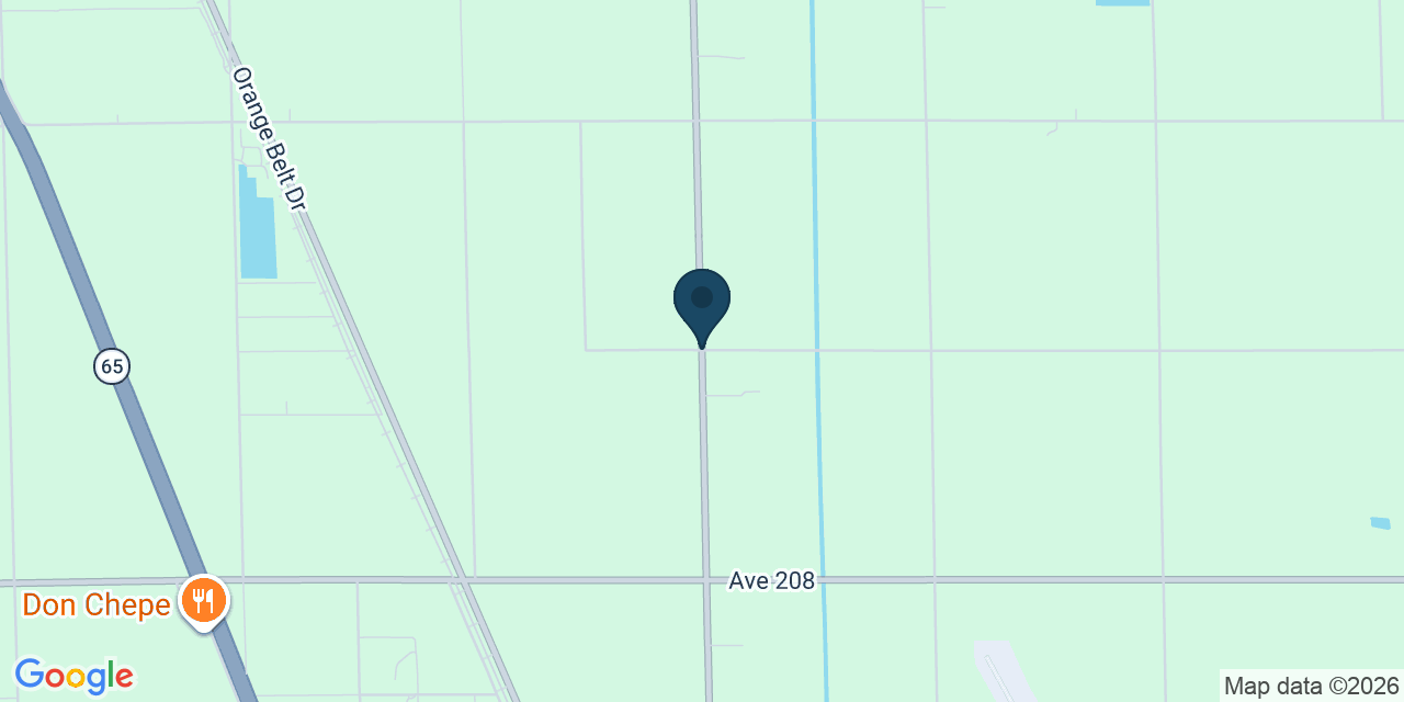 Map showing Lindsay, Tulare County, CA