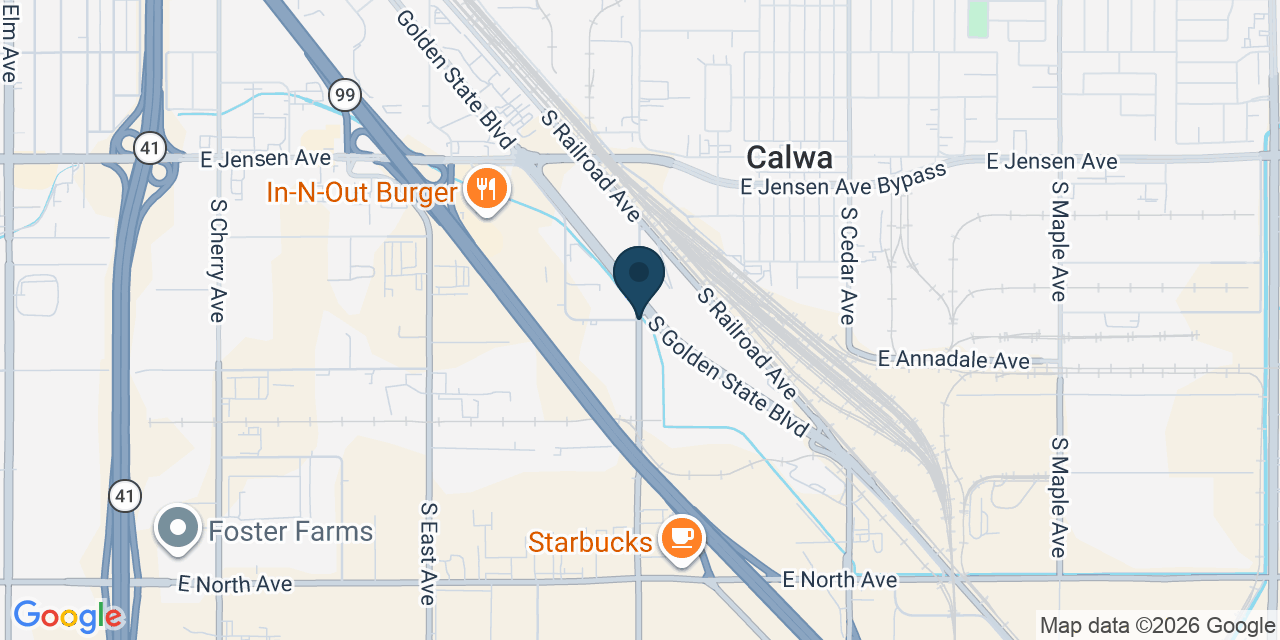 Map showing Fresno County, CA