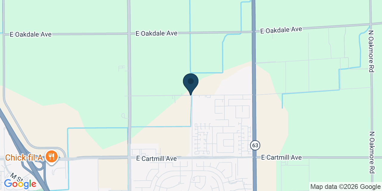 Map showing Tulare County, CA
