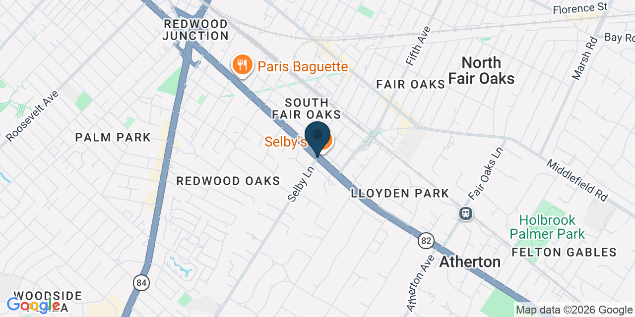 Map showing Atherton, San Mateo County, CA