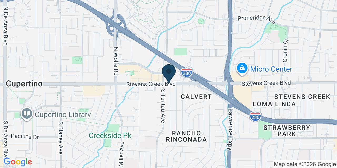 Map showing Santa Clara County, CA
