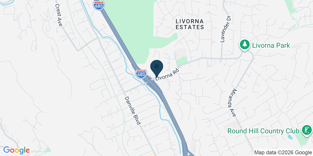 Map showing Alamo, Contra Costa County, CA