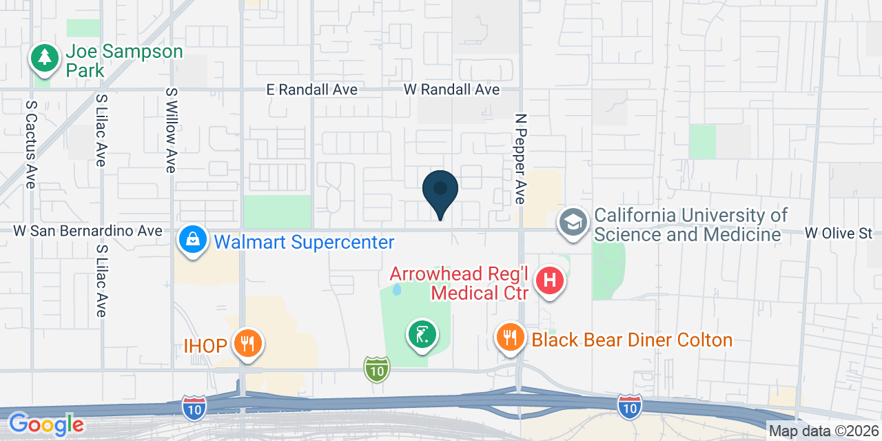 Map showing Colton, San Bernardino County, CA