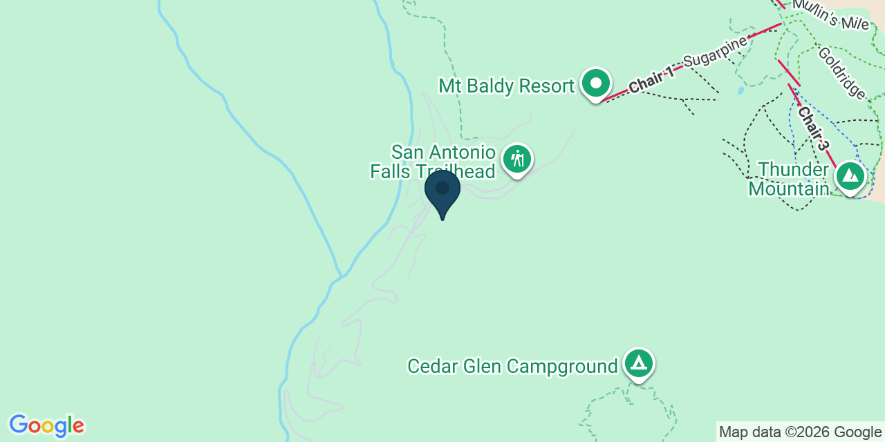 Map showing Mount Baldy, San Bernardino County, CA