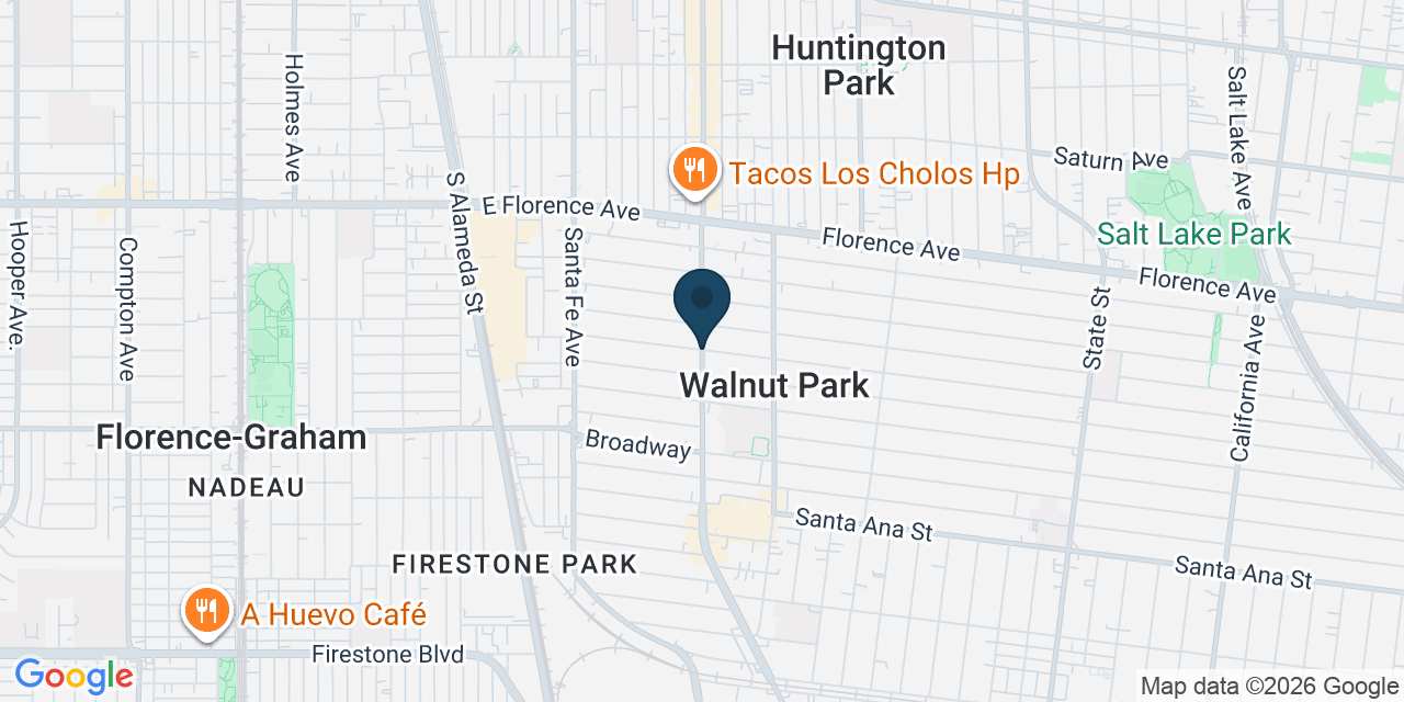 Map showing Walnut Park, Los Angeles County, CA