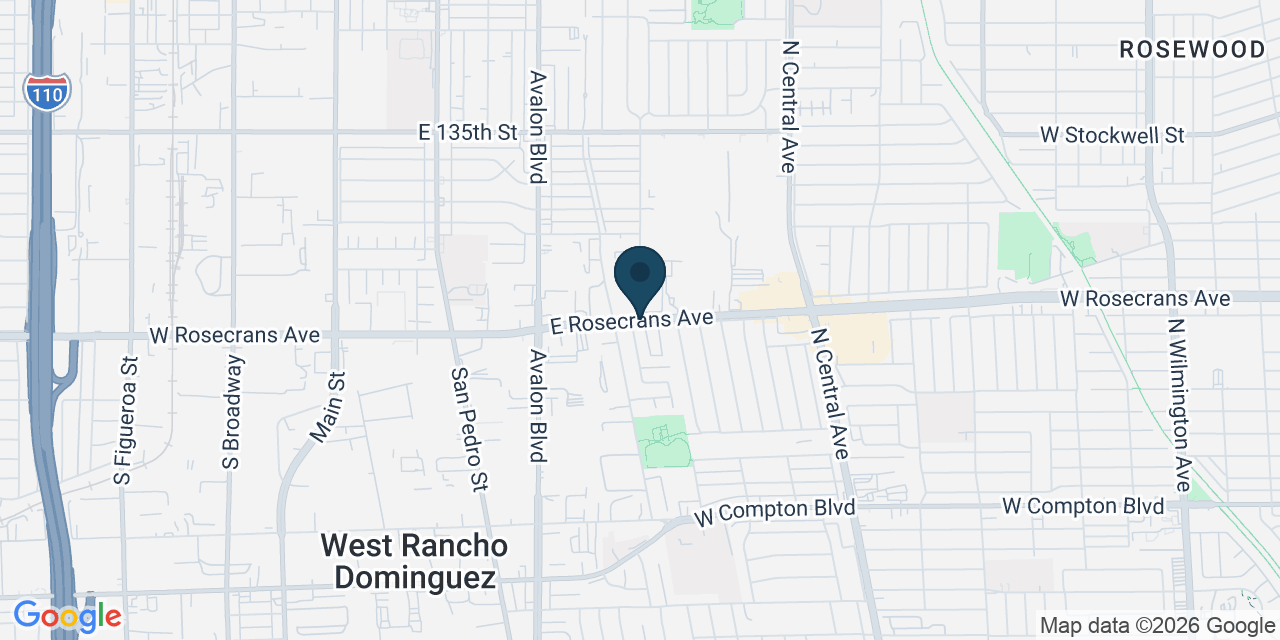 Map showing Compton, Los Angeles County, CA