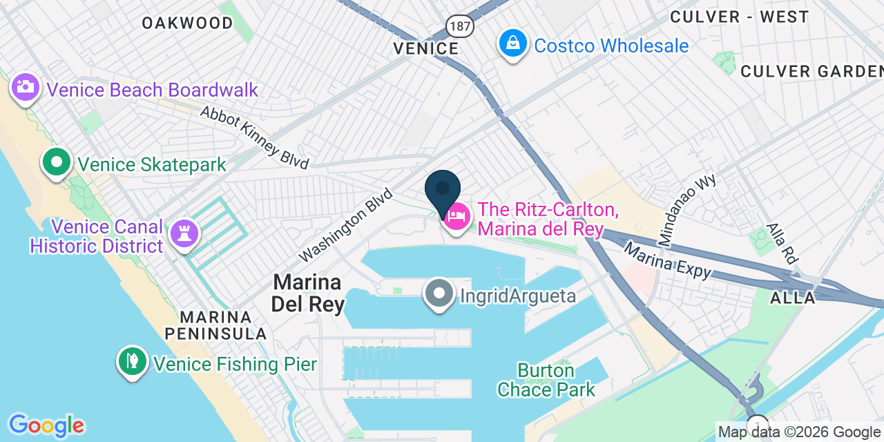 Map showing Marina del Rey, Los Angeles County, CA