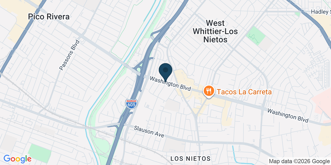 Map showing West Whittier-Los Nietos, Los Angeles County, CA