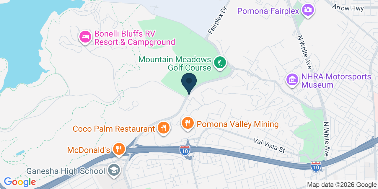 Map showing Los Angeles County, CA