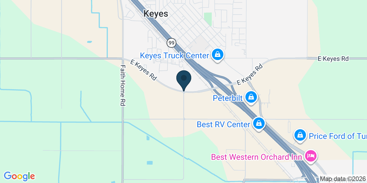 Map showing Keyes, Stanislaus County, CA