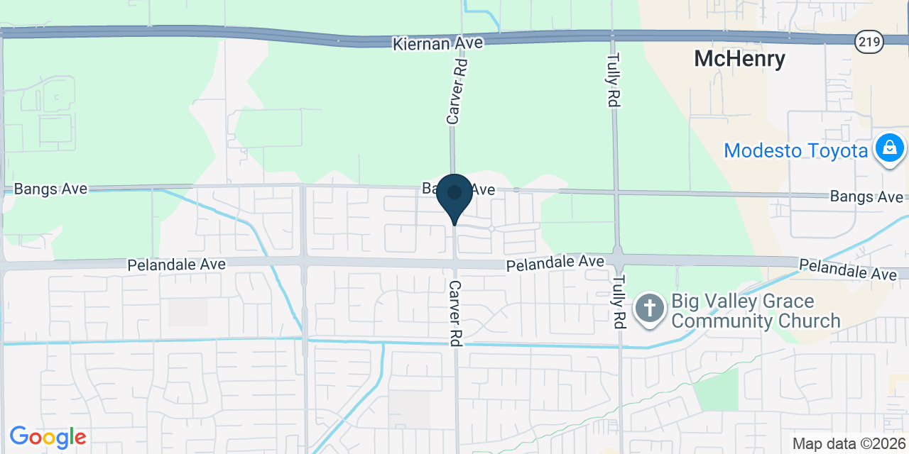 Map showing Stanislaus County, CA