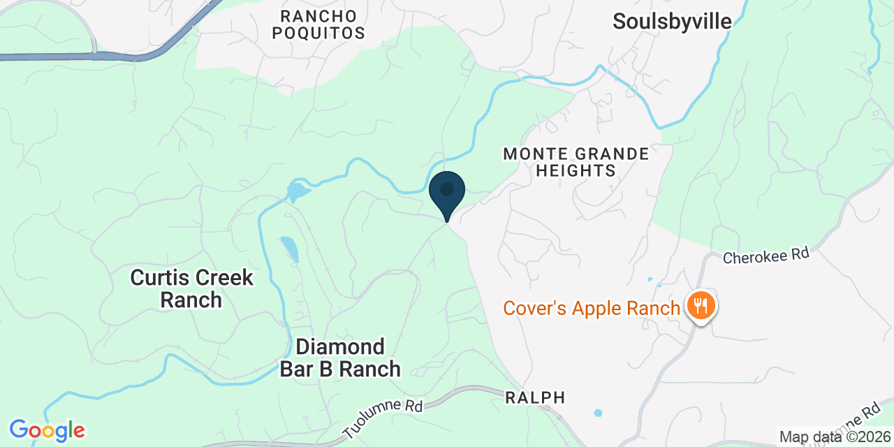 Map showing Tuolumne County, CA