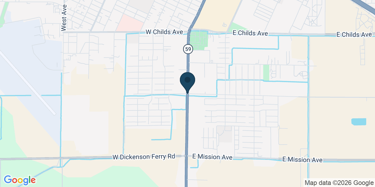 Map showing Merced County, CA