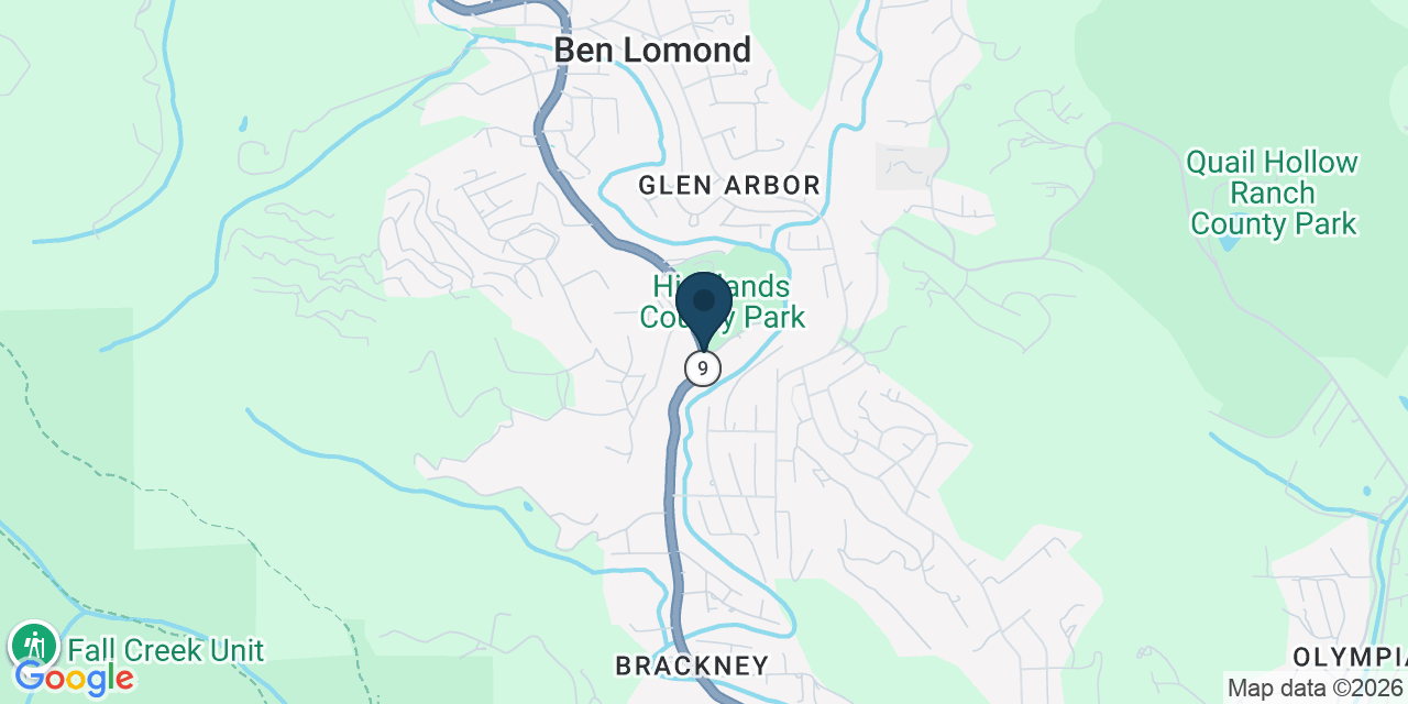 Map showing Ben Lomond, Santa Cruz County, CA