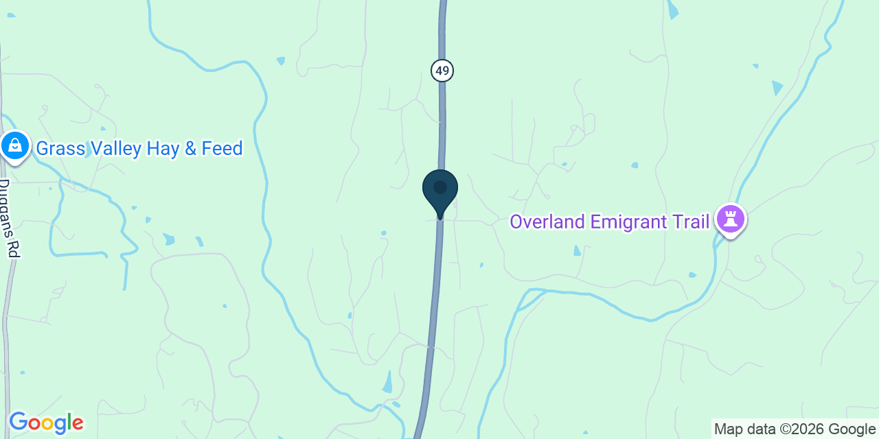 Map showing Nevada County, CA