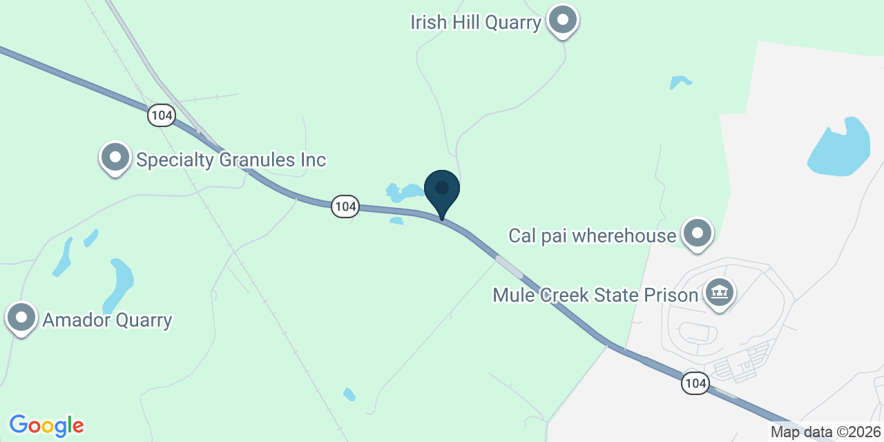 Map showing Amador County, CA