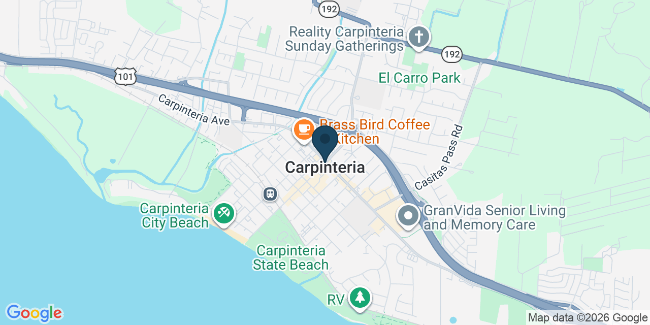 Map showing Carpinteria, Santa Barbara County, CA