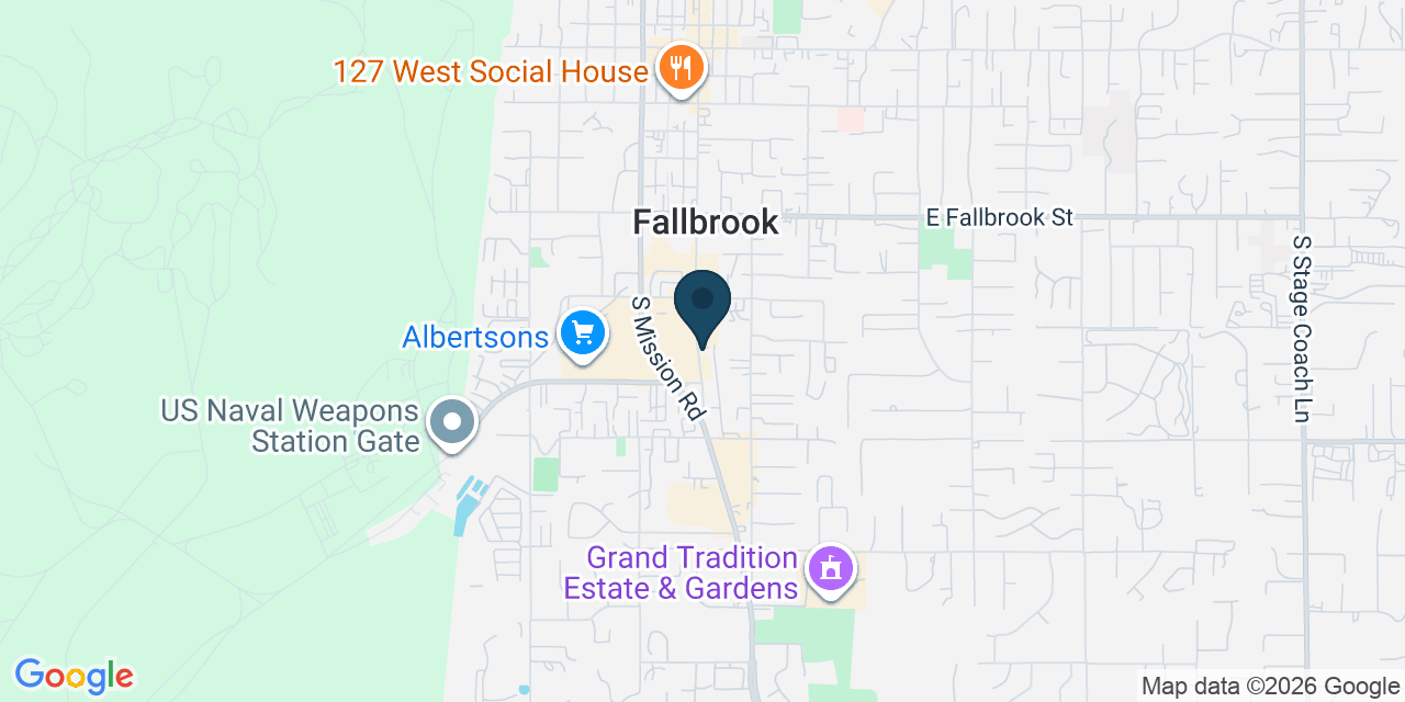 Map showing Fallbrook, San Diego County, CA