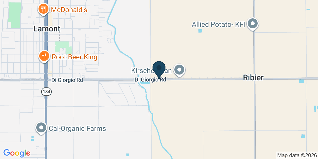 Map showing Kern County, CA