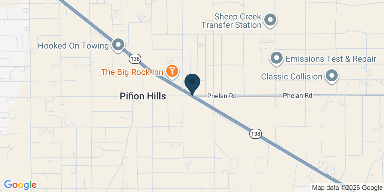 Map showing Piñon Hills, San Bernardino County, CA