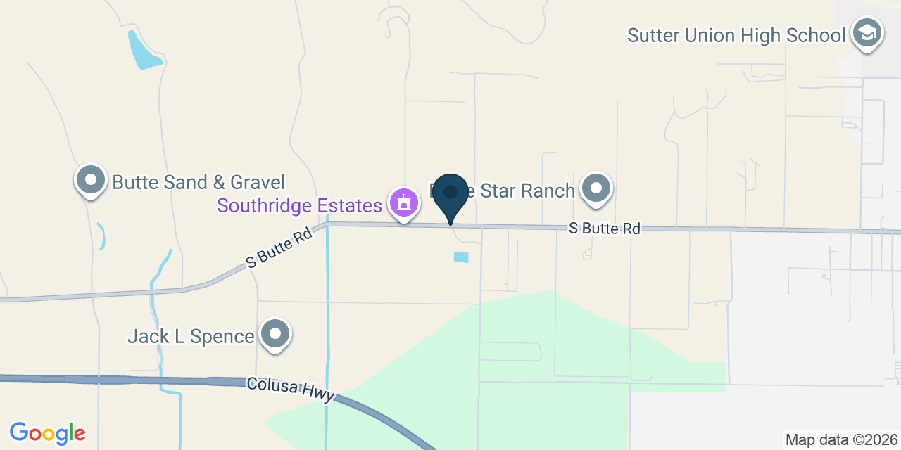 Map showing Sutter County, CA
