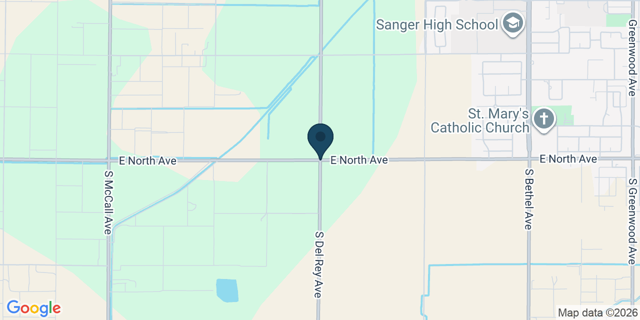 Map showing Fresno County, CA